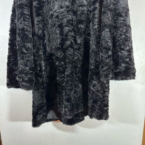 VINTAGE EXPRESS 90's Y2K faux fur bell sleeve oversized coat Womans Large - Picture 6 of 11